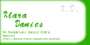 klara danics business card